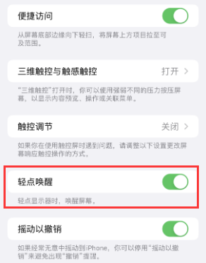 故城苹果授权维修站分享iPhone轻点无法唤醒怎么办 