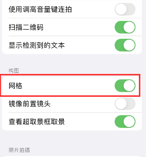 故城苹果手机维修网点分享iPhone如何开启九宫格构图功能 